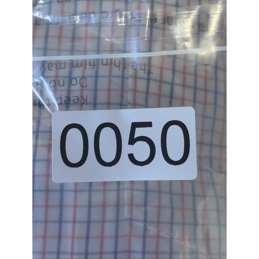 Tailored by J Crew Mens M Shirt Red/Blue Plaid Button Down 100% Cotton Pocket - Picture 6 of 6
